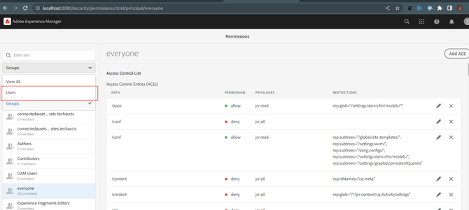 change dropdown users