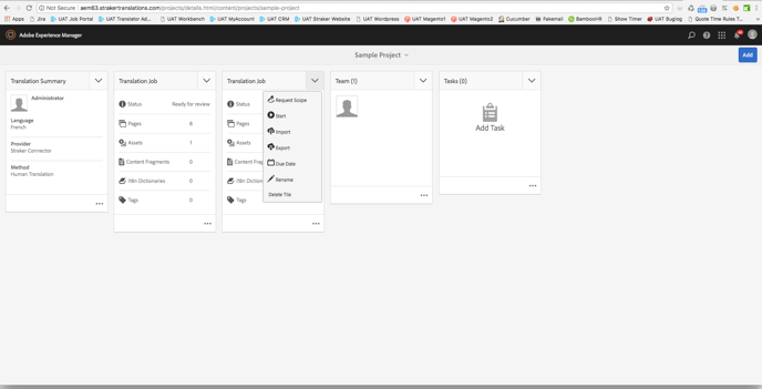 navigate to projects page