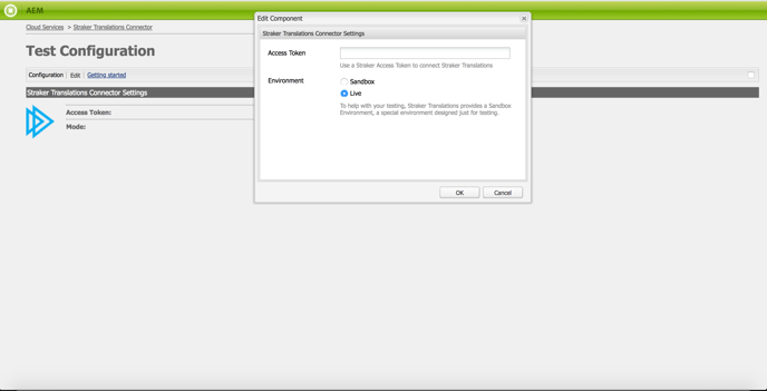 test configuration