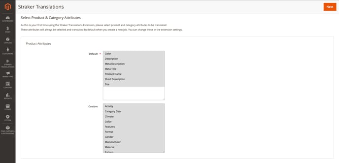 select prod and category
