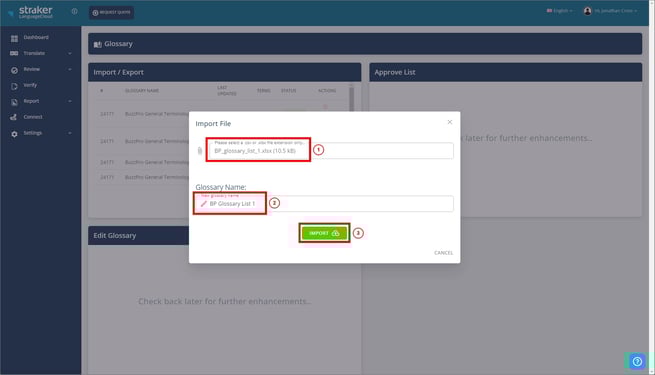 import file window