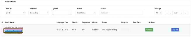generate translations
