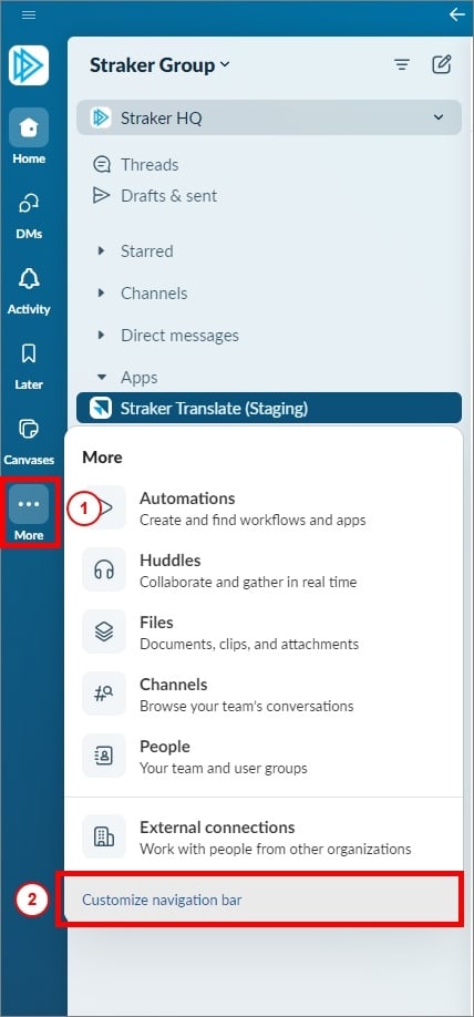 customize navigation bar