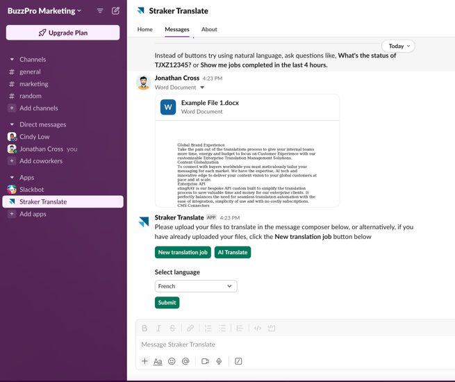 submit file for MT