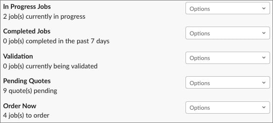 viewing job summary