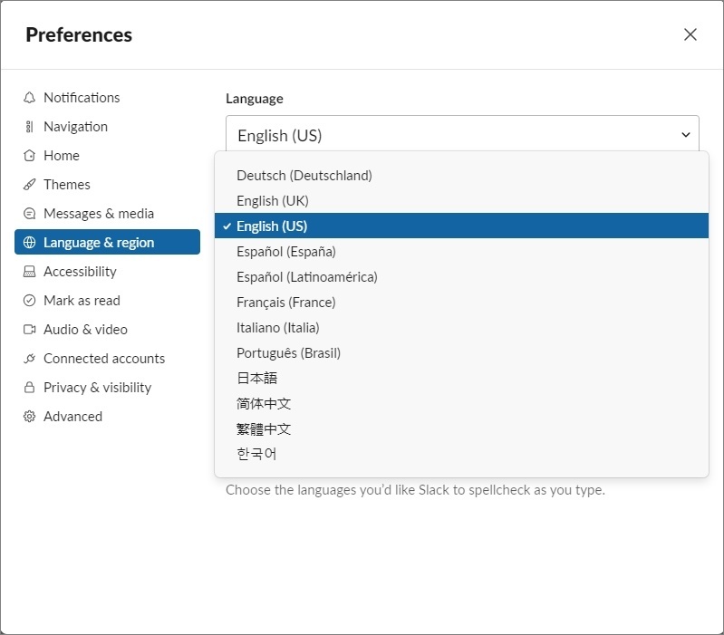 Translated message based on local