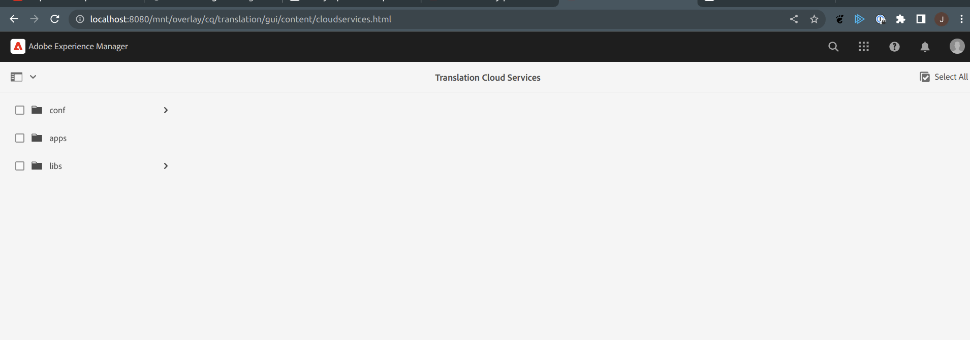 navigate to base URL mnt