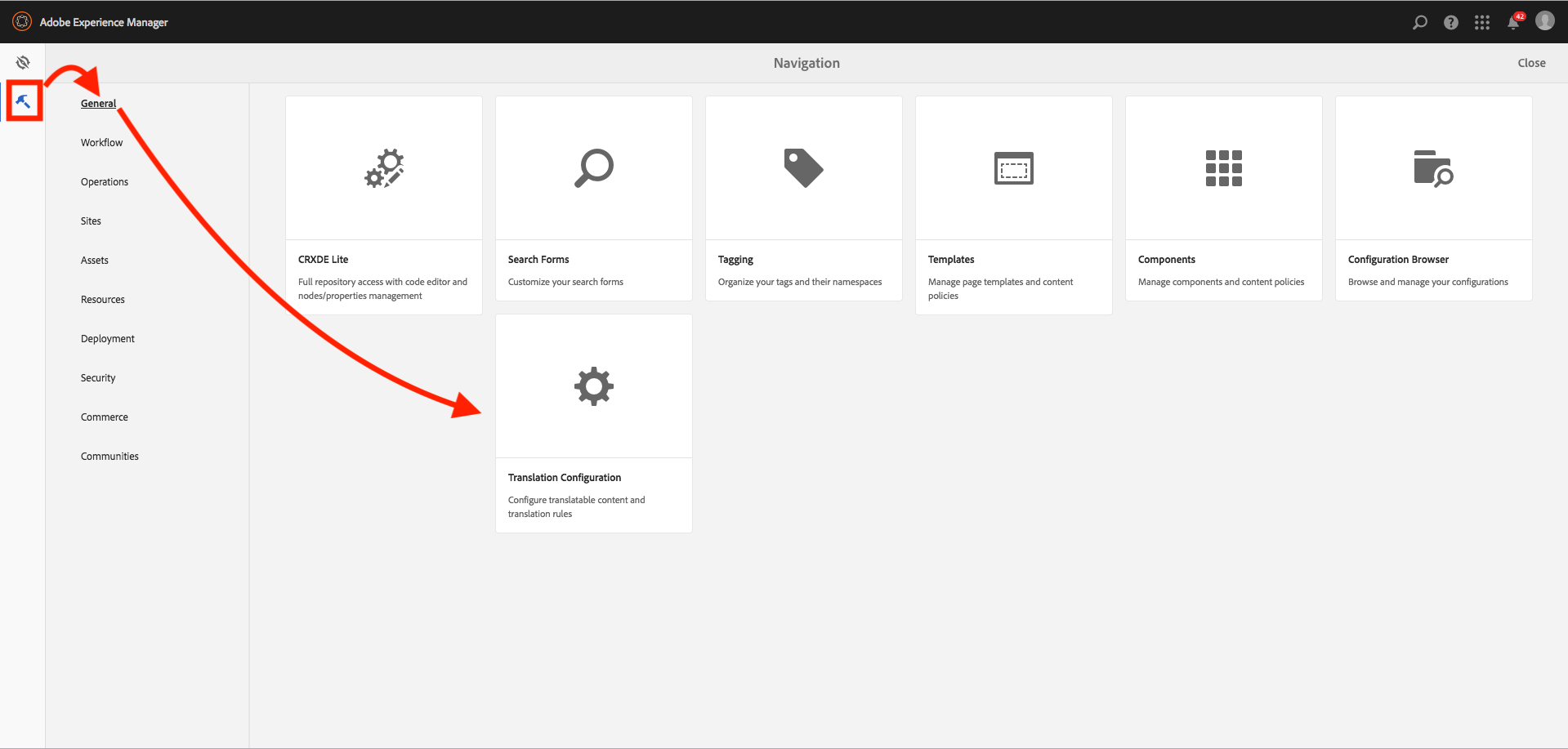 translation configuration